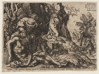 KG 00671
<br/>
De barmhartige Samaritaan
<br/>
<em>Aldegrever, Heinrich (1502 - 1555/61) - kopie naar</em>